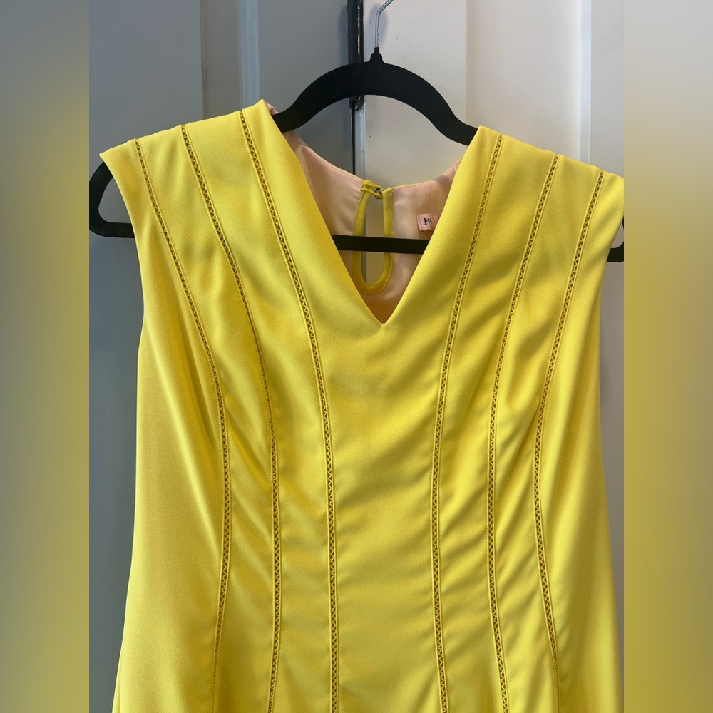 Beautiful Ted Baker Dress Vibrant Yellow Women’s UK 12 - Picture 3 of 16